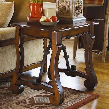 Scrolled Leg Lamp Table